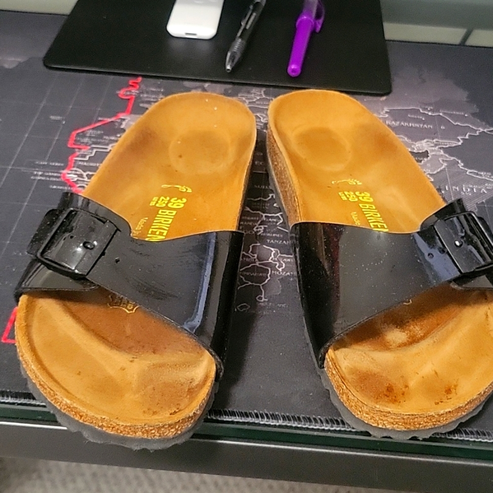 Birkenstock Black patent  sandals